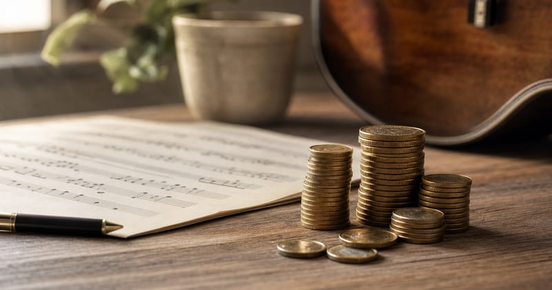 Editorial archive image illustrating ASCAP's Record Revenue and What It Means for Songwriters Who Register Early.