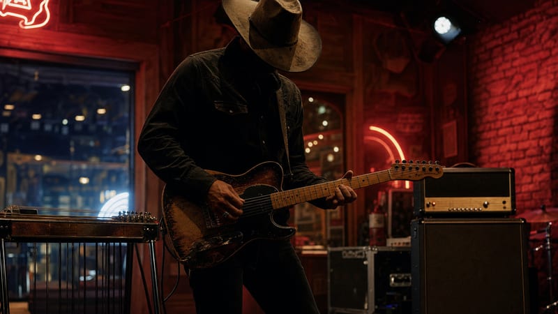 Editorial archive image illustrating Atlantic Outpost and Lost Highway: Major Labels Reshaping Country Rock in 2025.