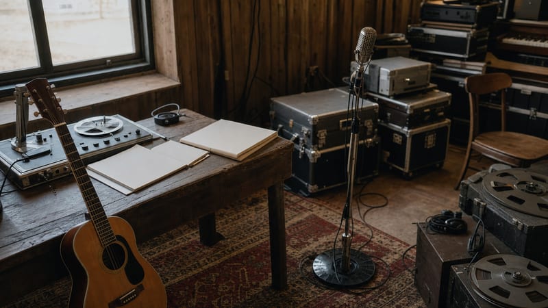 Editorial archive image illustrating Drum Room Sound in Roots Rock Recording: Getting the Kit Right 2014-2017.