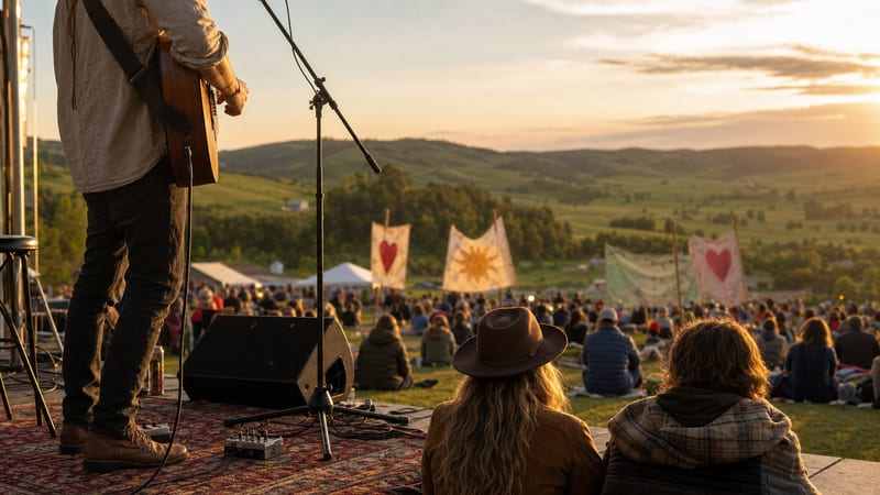 Editorial archive image illustrating Healing Appalachia 2025: How Tyler Childers and Chris Stapleton Use Music as Regional Advocacy.