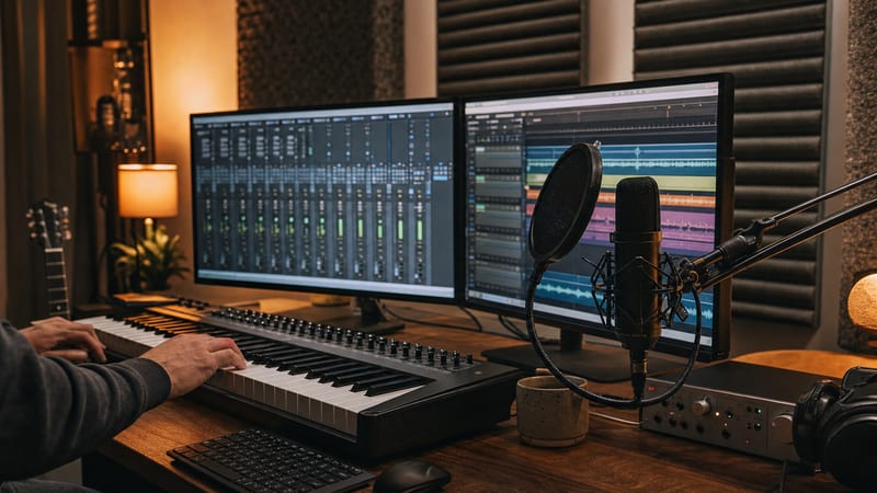 Editorial archive image illustrating Home Studio Recording in 2025: Real Costs for DAW, Interface, and Mic.
