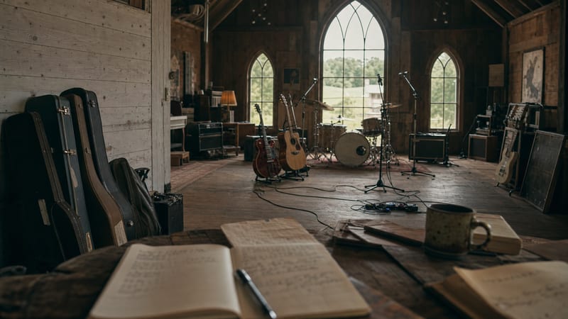 Editorial archive image illustrating Iron and Wine's Soundtrack Work and the Long Arc of Sam Beam's Americana Career.