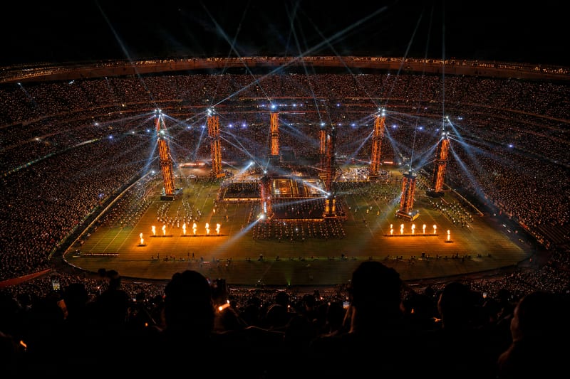 Editorial archive image illustrating Kendrick Lamar's Super Bowl Halftime Show: What It Meant for R&B in 2025.
