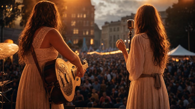 Editorial archive image illustrating Larkin Poe: How Two Sisters Built a Global Blues-Rock Brand.