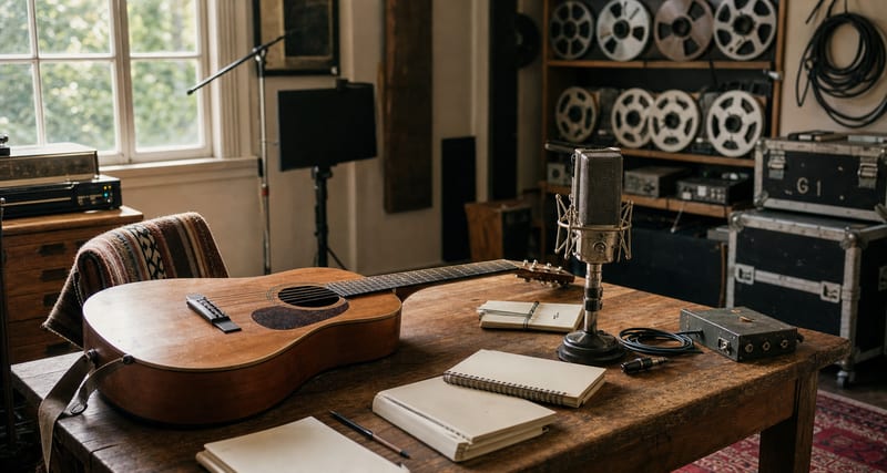 Editorial archive image illustrating Pre-Production for Country and Singer-Songwriter Records in 2014-2016.