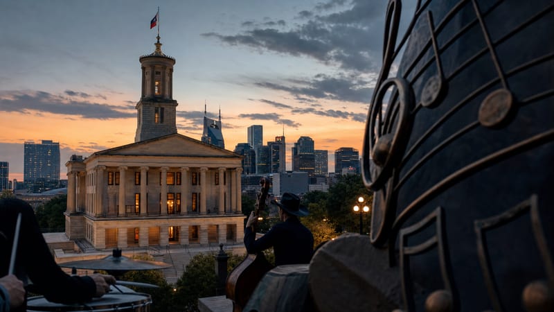 Editorial archive image illustrating Randy Travis, the ELVIS Act, and Tennessee's AI Voice Law.