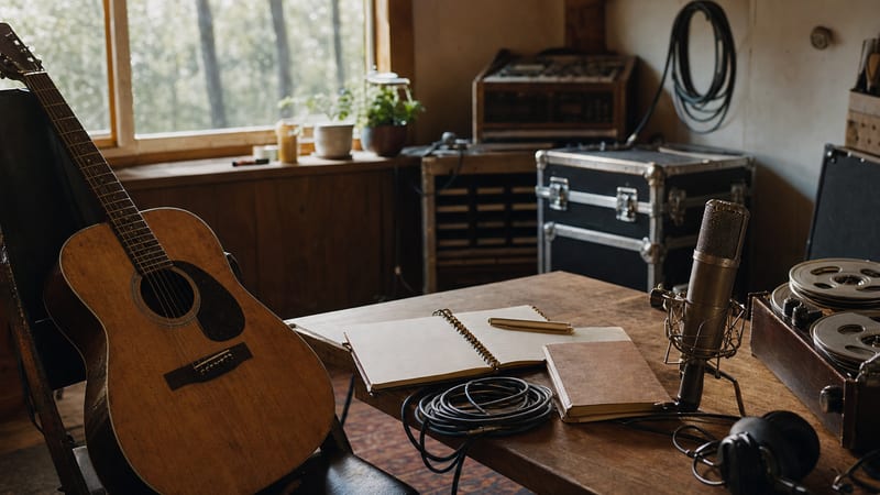 Editorial archive image illustrating Treating the Room: Home Studio Acoustics for Roots Artists 2003-2007.