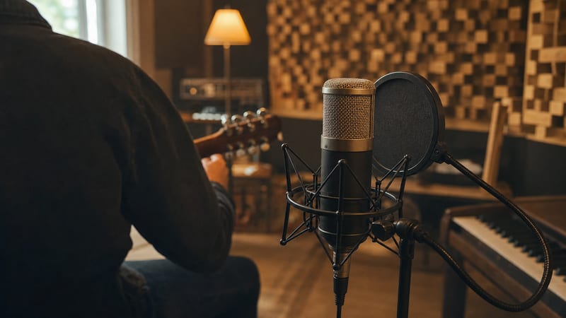 Editorial archive image illustrating Singer-Songwriter Microphone Guide: Condenser to Ribbon Explained.