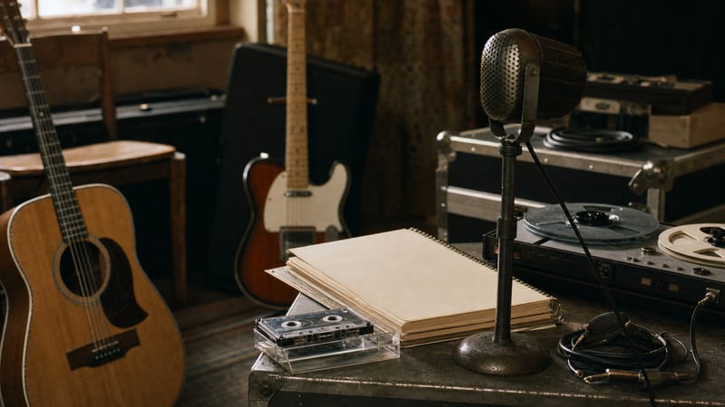 Editorial archive image illustrating Tom Russell Box of Visions and the Literary Songwriting Tradition.
